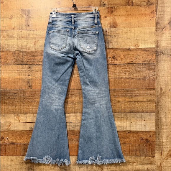 Kancan High Rise Distressed Flare Jeans Size 25 - Picture 3 of 5